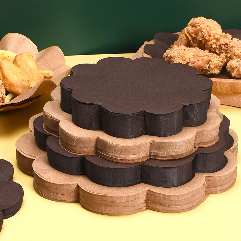 Kitchen Paper For Baking - 100 ชิ้นทิ้งลูกไม้ Greaseproof กระดาษตกแต่งกระดาษห่อกระดาษสําหรับขนมปังทอดกระดาษน้ํามันครัวเบเกอรี่เครื่องมือ