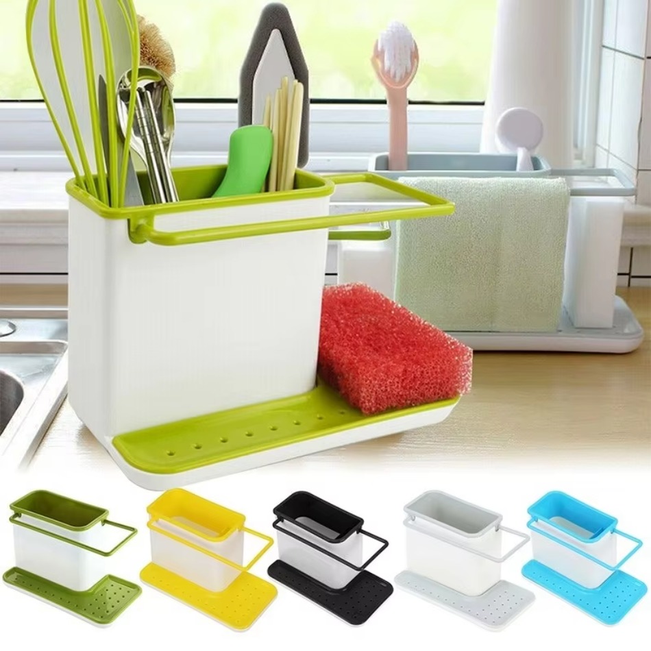 Kitchen Baking Tray Storage - ชั้นวางของอ่างล้างจานชั้นวางอุปกรณ์กรองน้ําเก็บผ้าล้างจานชั้นวางหยดอ่างล้างจานกล่องเครื่องมือห้องครัว