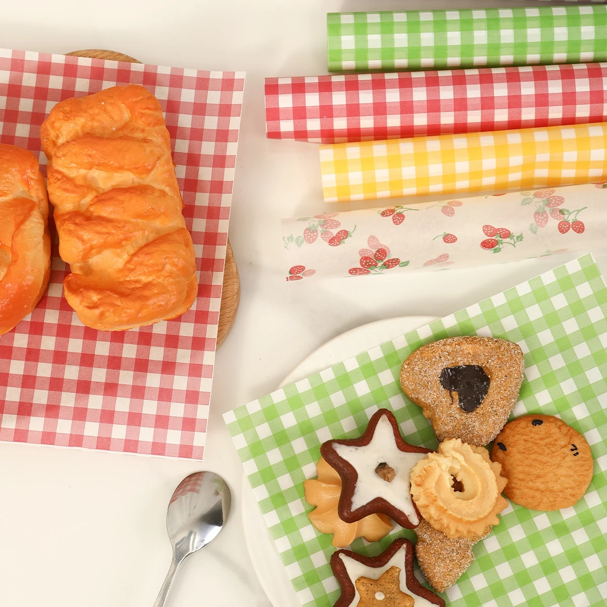 Kitchen Paper For Baking - 50 ชิ้น Oilproof กระดาษห่อสําหรับขนมปังแซนวิชเบอร์เกอร์ Fries, กระดาษขี้ผึ้งเกรดอาหารเบเกอรี่เครื่องมือ