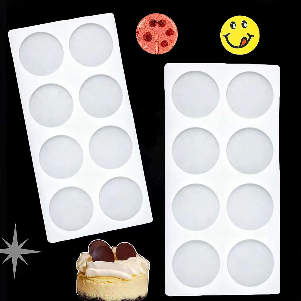 Kitchen Baking Cookies - แม่พิมพ์ซิลิโคนพลิกน้ําตาลทรงกระบอก 8 ช่อง ใช้สําหรับอบเม็ดมีดเค้กมูส ลูกอม ช็อคโกแลต