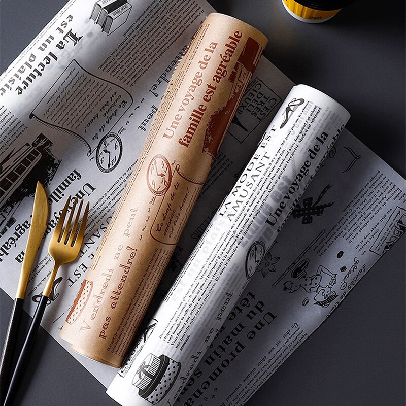 Kitchen Paper For Baking - ม้วนกระดาษดูดซับน้ำมันสำหรับอบหรือเสื่ออาหารพร้อมที่ตัดสไลด์ง่ายต่อการตัดและไม่ติดกระดาษทำอาหาร8เมตรสำหรับเครื่องมือในครัวขนมปัง