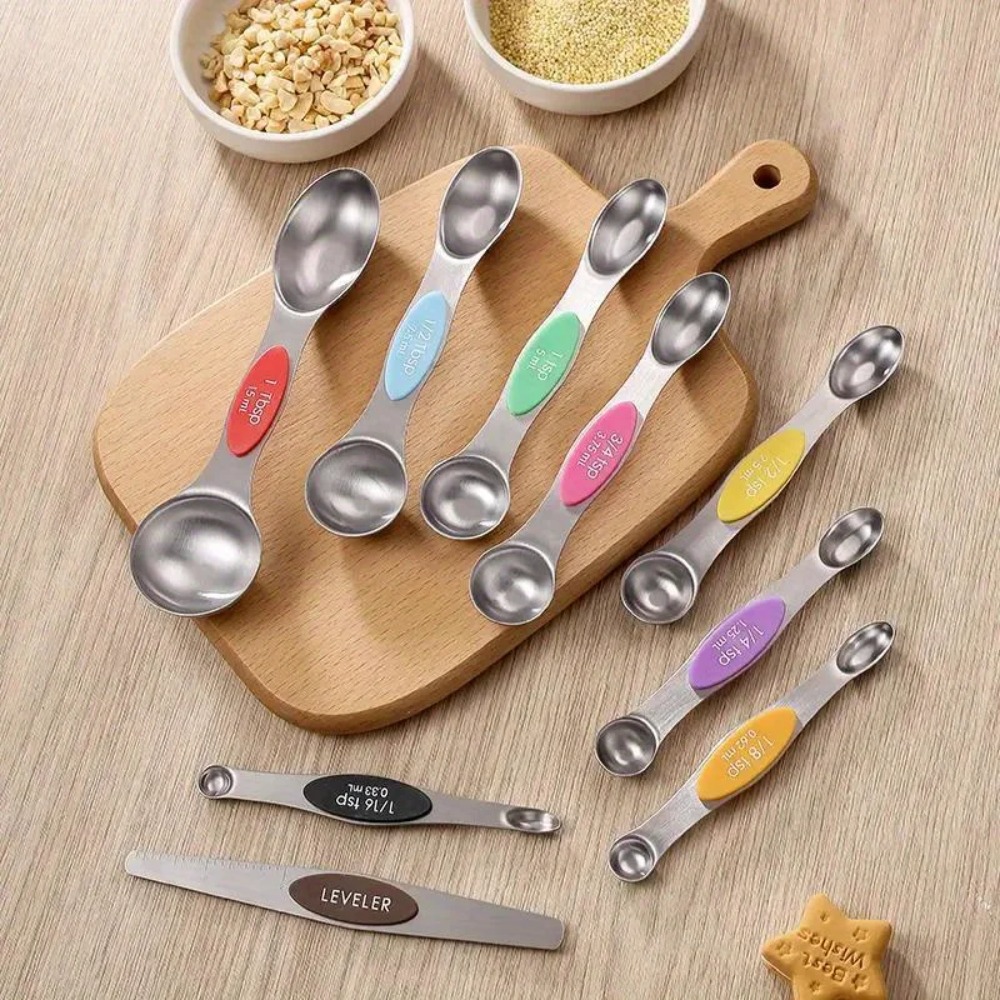 ชุดช้อนตวงแม่เหล็กสแตนเลส ช้อน - Kitchen Glass Baking Set บทวิจารณ์และราคา