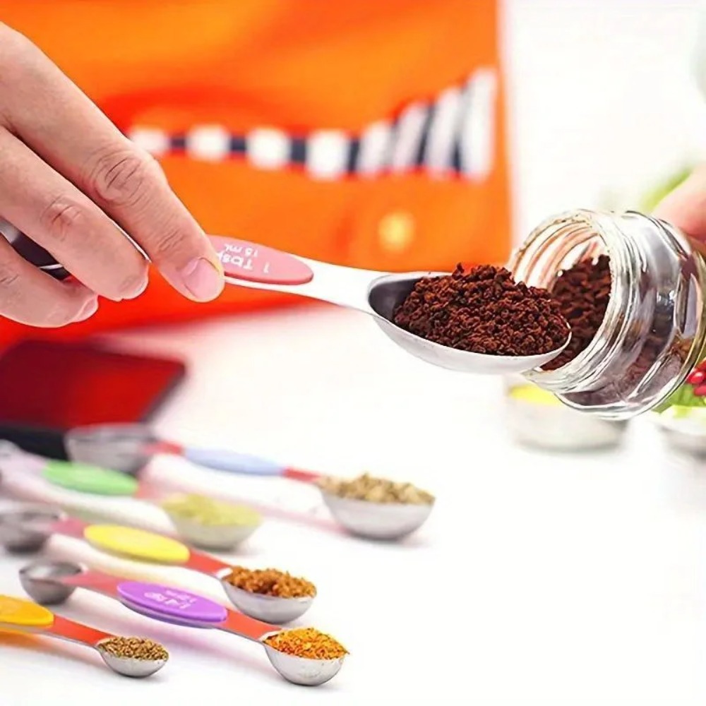 ชุดช้อนตวงแม่เหล็กสแตนเลส ช้อน - Kitchen Glass Baking Set บทวิจารณ์และราคา