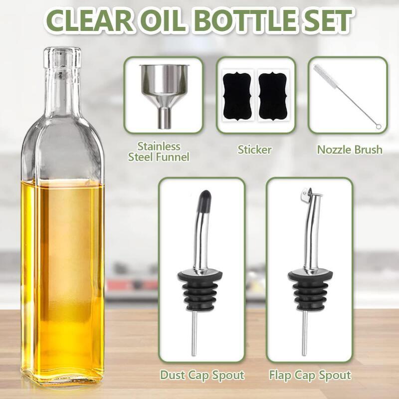 ขวดแก้วใสสำหรับน้ำมันและน้ำส้ม - Kitchen Glass Baking Set บทวิจารณ์และราคา