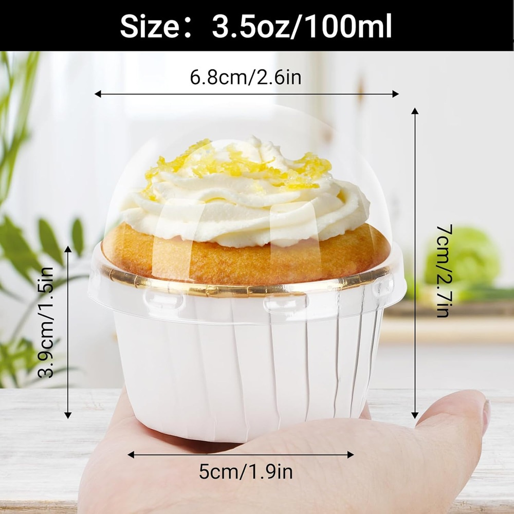 50 pcs มัฟฟินถ้วยกระดาษ Cupcak - Kitchen Paper For Baking บทวิจารณ์และราคา