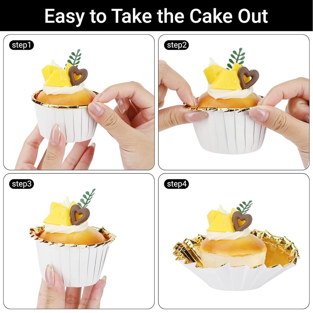 50 pcs มัฟฟินถ้วยกระดาษ Cupcak - Kitchen Paper For Baking บทวิจารณ์และราคา
