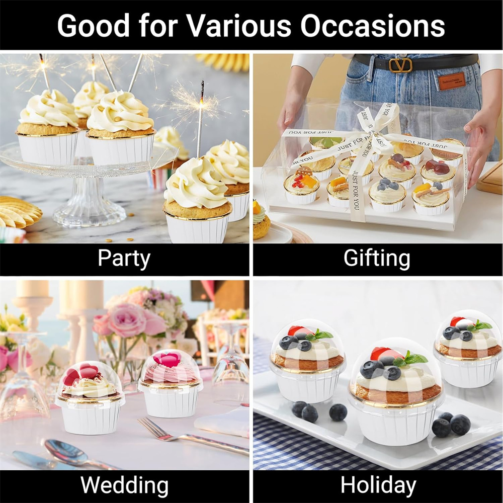 50 pcs มัฟฟินถ้วยกระดาษ Cupcak - Kitchen Paper For Baking บทวิจารณ์และราคา