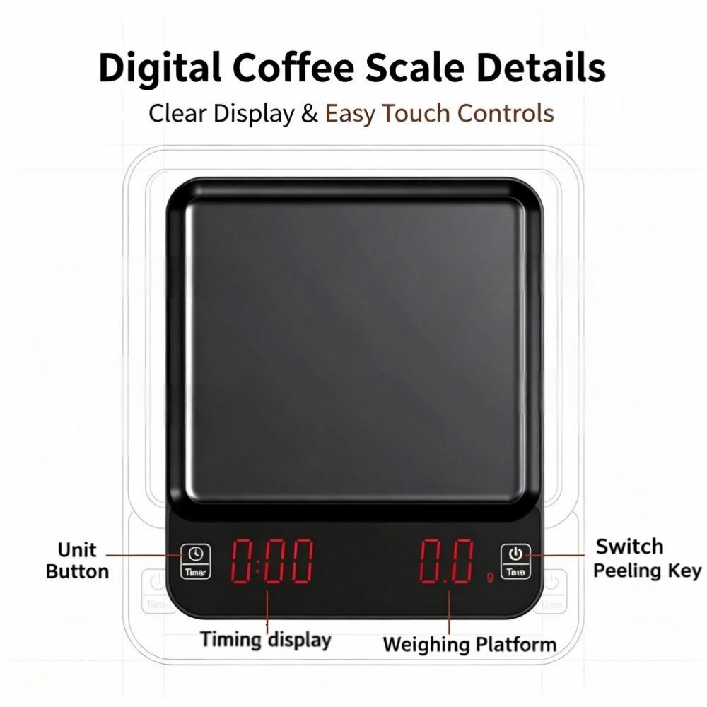 เครื่องชั่งกาแฟดิจิตอลความแม่น - Kitchen Baking Area บทวิจารณ์และราคา