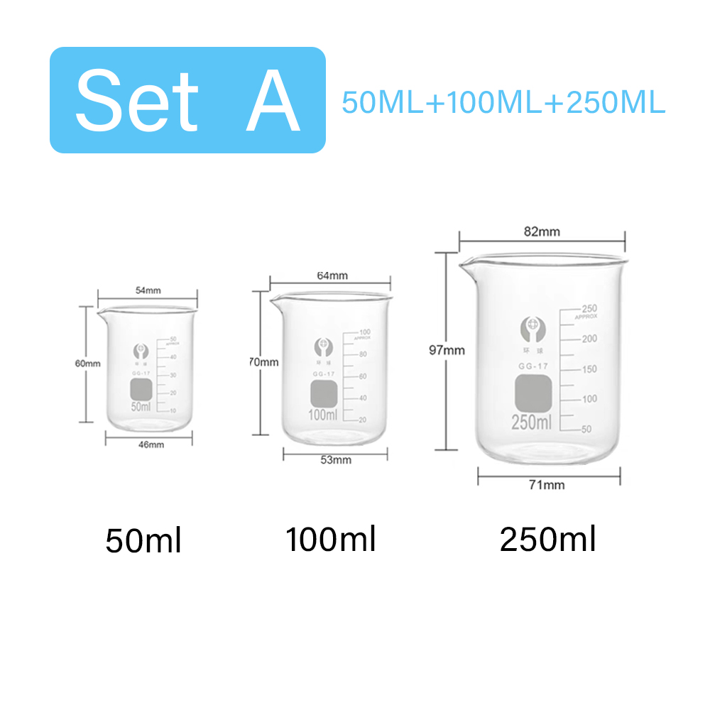 ชุดแก้วตวง 3 ชิ้น/ชุด แก้วใสพร - Kitchen Glass Baking Set บทวิจารณ์และราคา