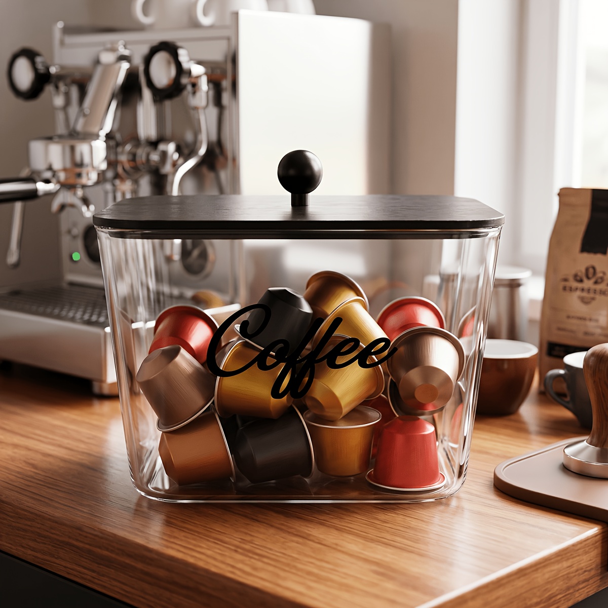 ที่ใส่ฝักกาแฟพร้อมฝาปิด กล่องเ - Kitchen Baking Tray Storage บทวิจารณ์และราคา