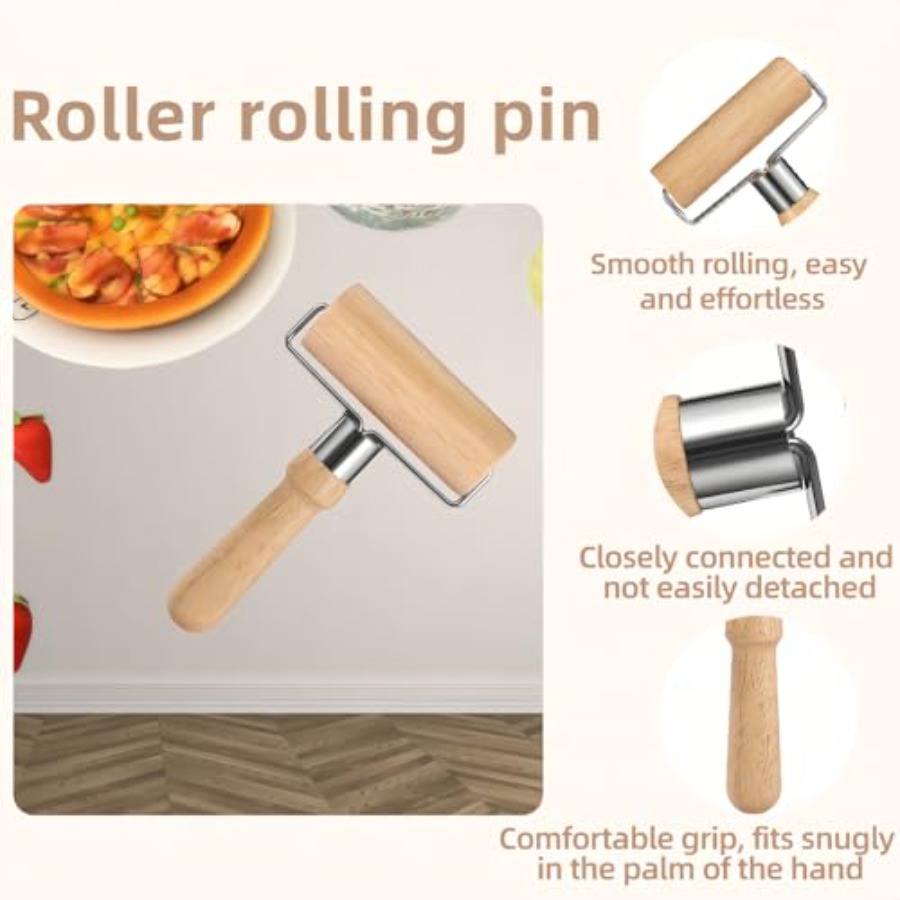 ไม้คลึงแป้งคุณภาพสูงสำหรับพิซซ - Kitchen Baking Must Haves บทวิจารณ์และราคา