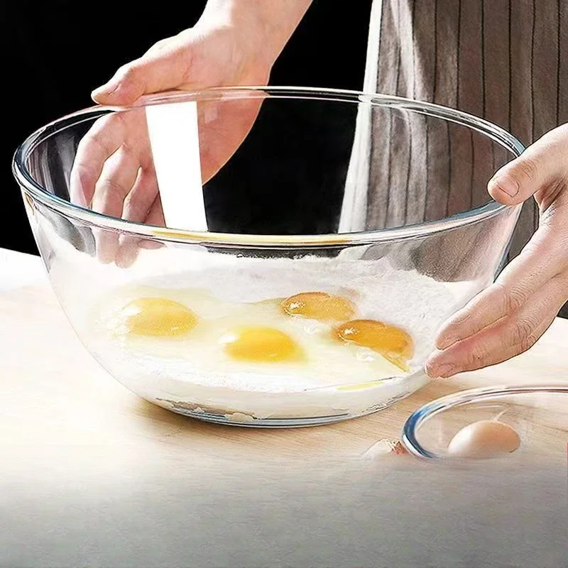แก้วครัวชามผสมชุดชามไอศกรีมชาม - Kitchen Glass Baking Set บทวิจารณ์และราคา