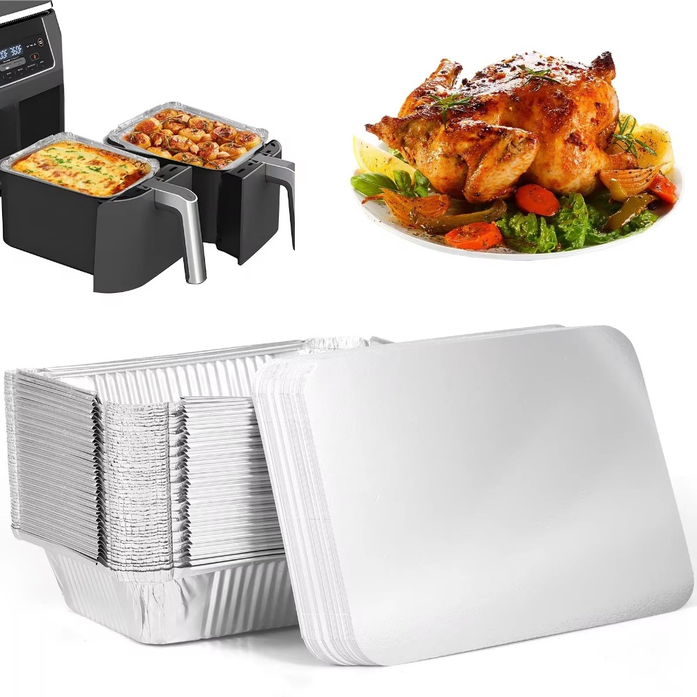 10PCS อลูมิเนียมฟอยล์ทิ้งภาชนะ - Kitchen Baking Tray Storage บทวิจารณ์และราคา