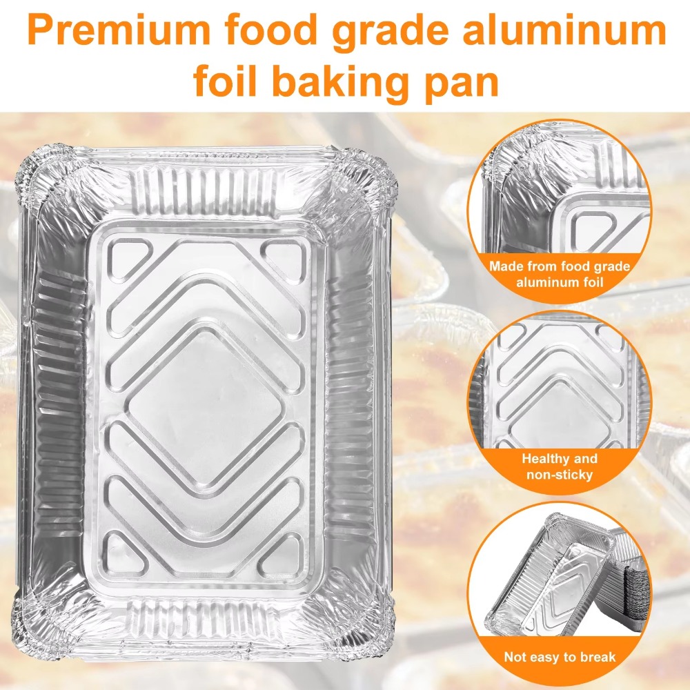 10PCS อลูมิเนียมฟอยล์ทิ้งภาชนะ - Kitchen Baking Tray Storage บทวิจารณ์และราคา