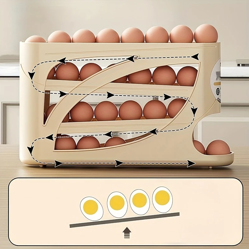 กล่องเก็บไข่แบบม้วนได้ 2-4 ชั้ - Kitchen Baking Tray Storage บทวิจารณ์และราคา