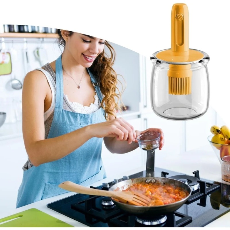 ขวดจ่ายน้ำมันพร้อมชุดแปรงซิลิโ - Kitchen Glass Baking Set บทวิจารณ์และราคา