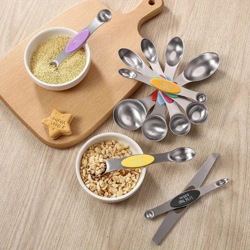 ชุดช้อนตวงแม่เหล็กสแตนเลส ช้อน - Kitchen Glass Baking Set บทวิจารณ์และราคา
