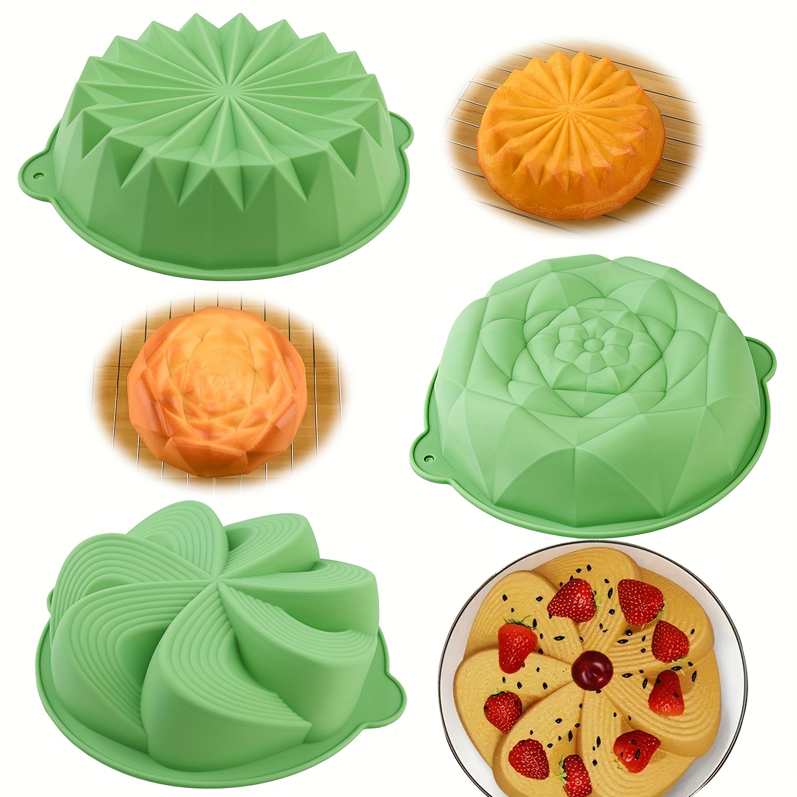 แม่พิมพ์เค้กซิลิโคนรูปดอกไม้ 4 - Kitchen Baking Must Haves บทวิจารณ์และราคา
