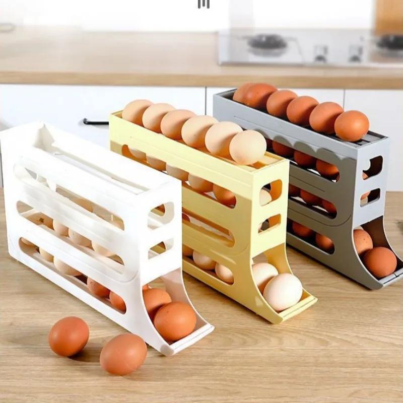 กล่องเก็บไข่ในตู้เย็นแบบมีล้อ  - Kitchen Baking Tray Storage บทวิจารณ์และราคา