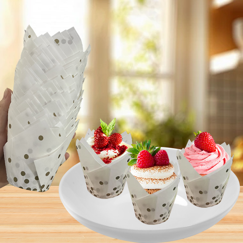 50 ชิ้น/100 ชิ้น ถ้วยเค้กลายดอ - Kitchen Paper For Baking บทวิจารณ์และราคา